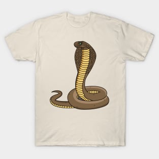 Brown cobra snake illustration T-Shirt